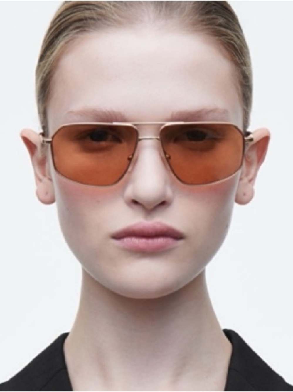 NWT Cos X Linda Farrow Gold-Frame Sunglasses with Brown Lenses
